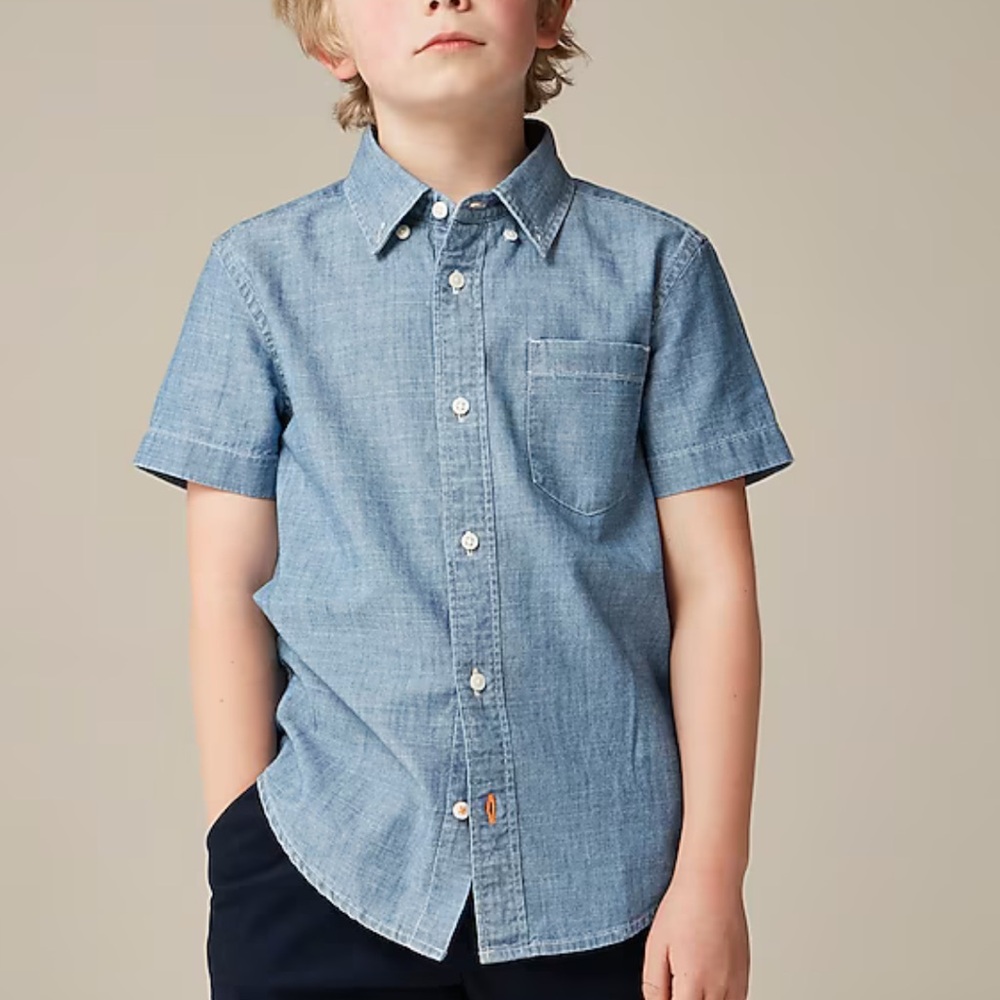 J Crew Crewcuts Chambray Button Down 8
